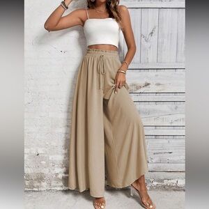 Women's Tan Wide-Leg Pants Sz. S